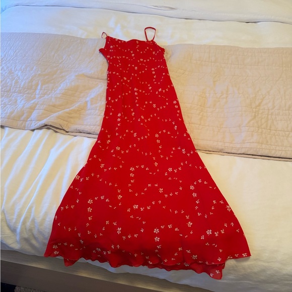 Like New - Red Reformation Emerick Floral Midi Dress in Fresno Size XS - Picture 6 of 8